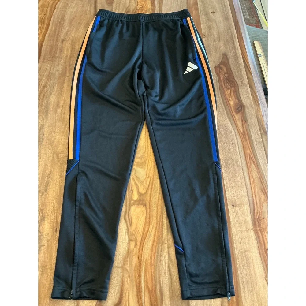 Adidas Men Black Blue Orange Tiro Track Pants HY7579 Size M Joggers Training